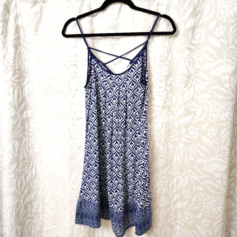 Entro Blue and White Beach Dress or Cover-Up